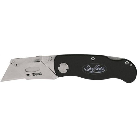 SHEFFIELD Knife Utility Lockback Black 12613